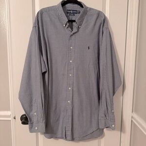 Ralph Lauren Men’s Blue Checked XXL Button Down Shirt